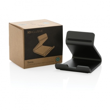 Logo trade promotional products image of: Terra RCS recycled aluminium tablet & phone stand