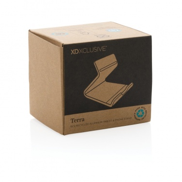 Logotrade promotional item image of: Terra RCS recycled aluminium tablet & phone stand