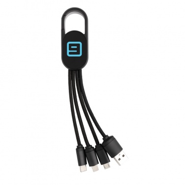 Logo trade promotional products picture of: 4-in-1 cable with carabiner clip