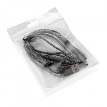 Logo trade promotional merchandise photo of: 3-in-1 braided cable