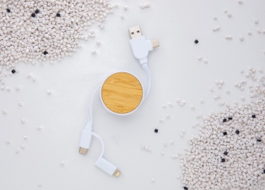 Logo trade advertising products picture of: RCS recycled plastic Ontario 6-in-1 retractable cable