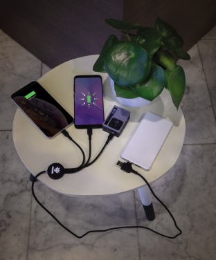 Logotrade business gift image of: Light up logo 6-in-1 cable