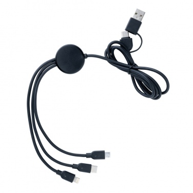 Logotrade promotional item picture of: RCS recycled TPE and recycled plastic 6-in-1 cable