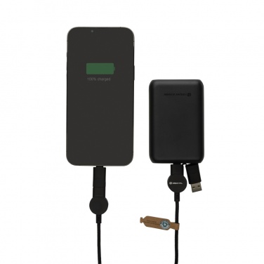 Logo trade promotional products image of: Oakland RCS recycled plastic 6-in-1 fast charging 45W cable