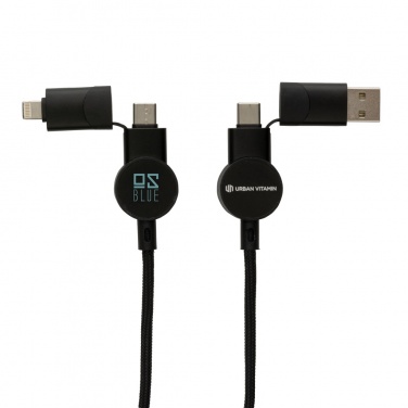Logotrade promotional product picture of: Oakland RCS recycled plastic 6-in-1 fast charging 45W cable