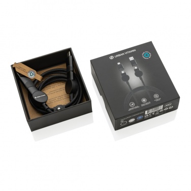 Logo trade corporate gifts picture of: Oakland RCS recycled plastic 6-in-1 fast charging 45W cable