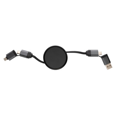 Logotrade advertising product image of: Terra RCS recycled aluminium retractable 6 in 1 cable