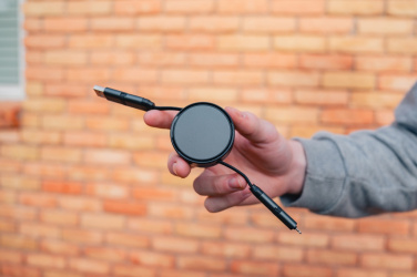 Logotrade promotional merchandise picture of: Terra RCS recycled aluminium retractable 6 in 1 cable