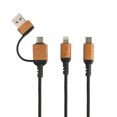 Logo trade advertising product photo of: Ohio RCS certified recycled plastic 6-in-1 cable