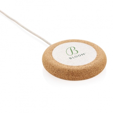 Logo trade promotional giveaways picture of: Cork and Wheat 5W wireless charger