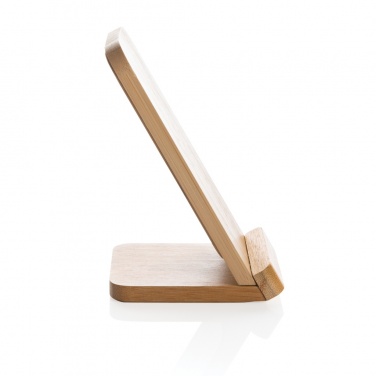 Logo trade promotional products picture of: Bamboo 5W wireless charging stand