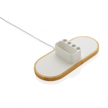 Logo trade corporate gifts picture of: Ontario RCS rplastic 10W dual wireless