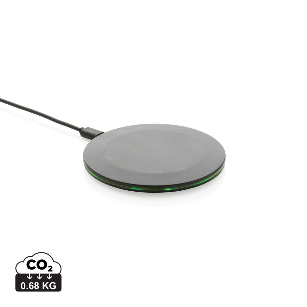 Logo trade advertising products image of: RCS recycled plastic 15W Wireless fast charger