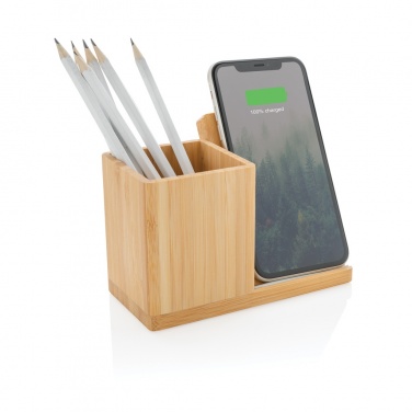 Logotrade promotional merchandise photo of: Calgary bamboo 10W wireless charger