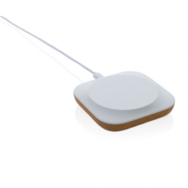 Logo trade promotional merchandise picture of: Oregon RCS recycled plastic and cork 10W wireless