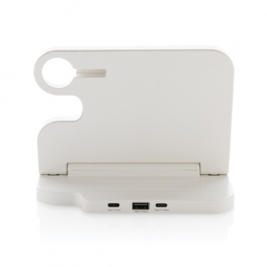 Logo trade promotional product photo of: Joltz RCS recycled plastic dual 15W charger with iWatch slot