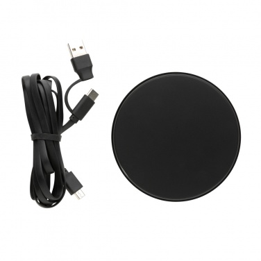 Logo trade promotional items image of: RCS standard recycled plastic 10W wireless charger