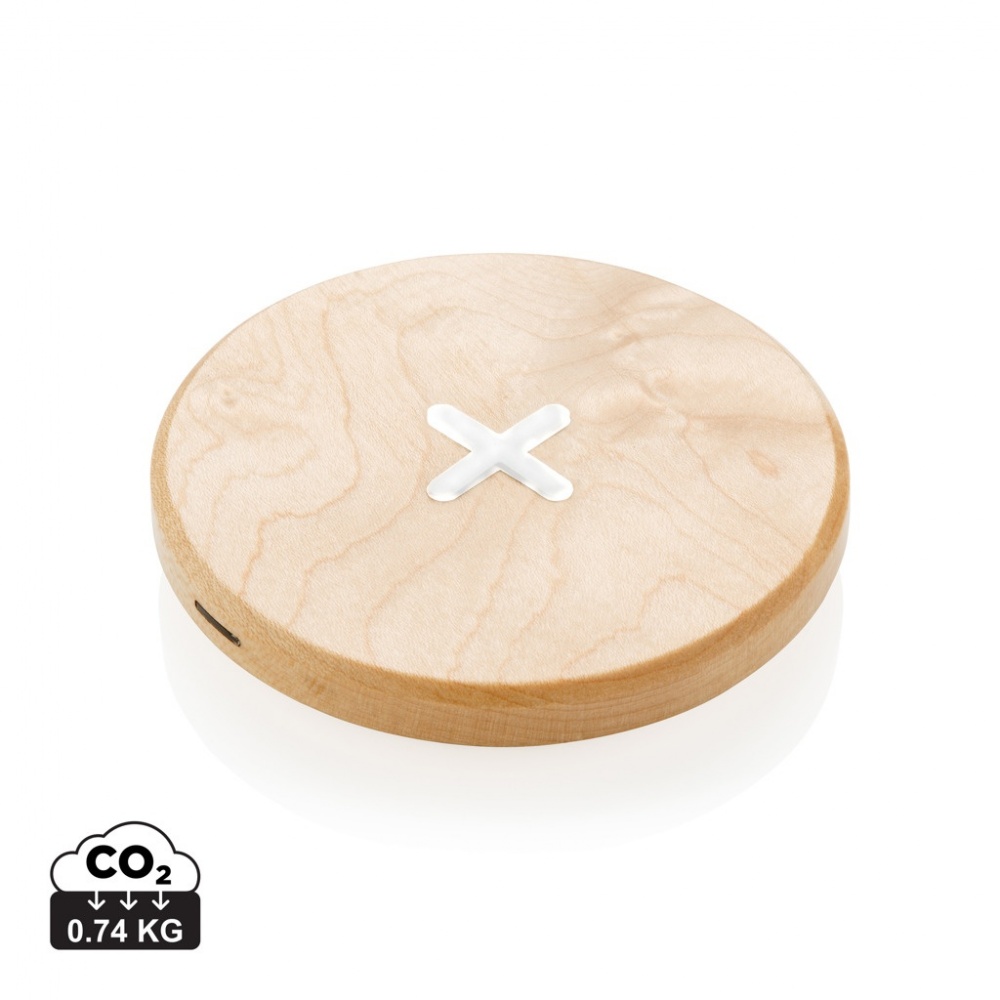 Logo trade business gift photo of: 5W wood wireless charger