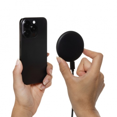 Logo trade promotional product photo of: Magnapad 15W RCS rplastic magnetic 3 in 1 charging pad