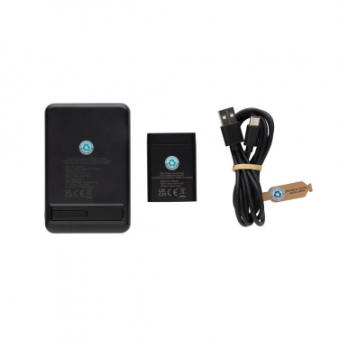 Logo trade corporate gifts image of: Powerbase RCS recycled plastic 3 in 1 charger with powerbank