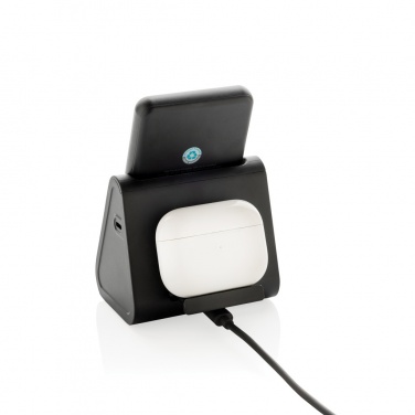 Logo trade promotional product photo of: Powerbase RCS recycled plastic 3 in 1 charger with powerbank