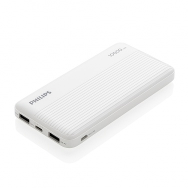 Logo trade advertising product photo of: Philips 10.000 mAh slim powerbank