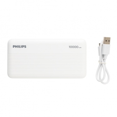 Logo trade promotional products image of: Philips 10.000 mAh slim powerbank