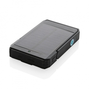 Logo trade promotional gift photo of: Skywave RCS rplastic solar powerbank 5000 mAh 10W wireless