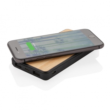 Logotrade promotional products photo of: RCS recycled plastic 8000 mAh Wireless Powerbank