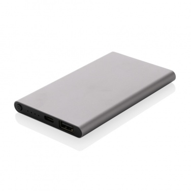Logo trade business gift photo of: RCS recycled plastic/aluminum 4000 mah powerbank with type C