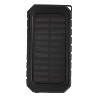 Logo trade promotional item photo of: RCS recycled plastic Solar powerbank with 10W Wireless