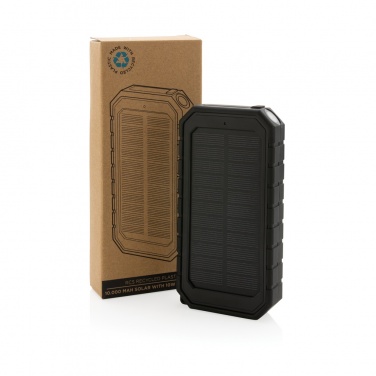 Logo trade promotional products picture of: RCS recycled plastic Solar powerbank with 10W Wireless