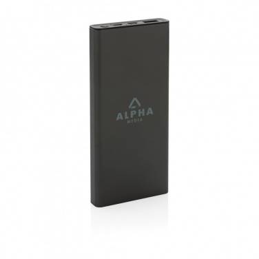 Logo trade promotional gift photo of: Terra RCS recycled 18W aluminium powerbank 10.000 mAh
