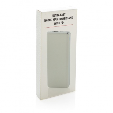 Logo trade corporate gifts picture of: Ultra fast 10.000 mAh powerbank with PD