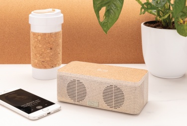 Logo trade promotional items picture of: Wheatstraw wireless charging speaker