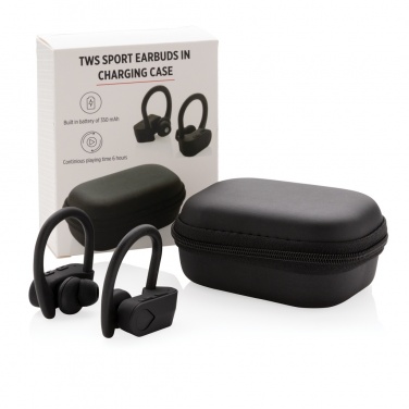 Logo trade promotional products picture of: TWS sport earbuds in charging case