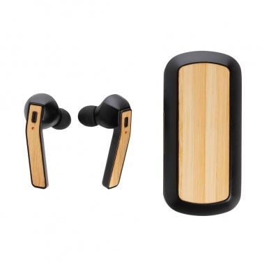 Logotrade corporate gifts photo of: Bamboo Free Flow TWS earbuds in case