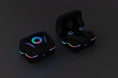 Logotrade promotional item image of: RGB gaming earbuds with ENC