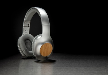 Logo trade promotional item photo of: Dakota Bamboo wireless headphone