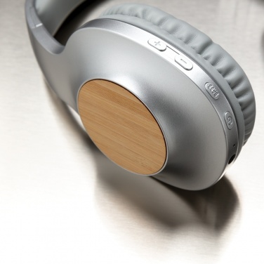 Logotrade promotional gift image of: Dakota Bamboo wireless headphone