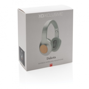 Logo trade promotional gifts image of: Dakota Bamboo wireless headphone