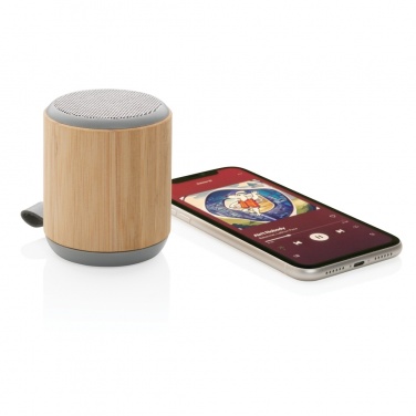 Logo trade advertising product photo of: Bamboo and fabric 3W wireless speaker