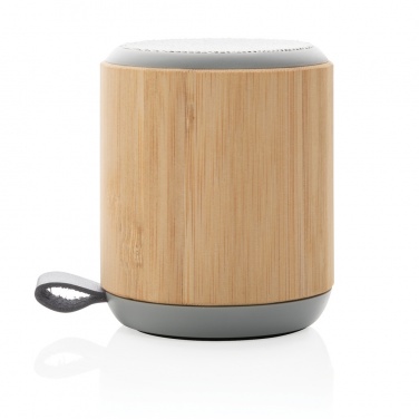 Logo trade promotional gifts picture of: Bamboo and fabric 3W wireless speaker