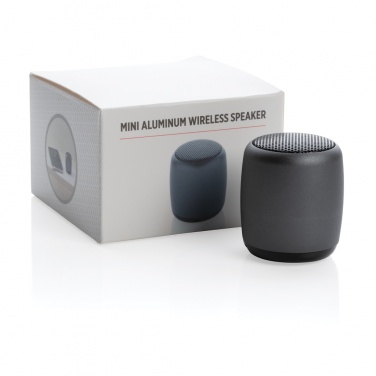 Logo trade advertising products picture of: Mini aluminium wireless speaker