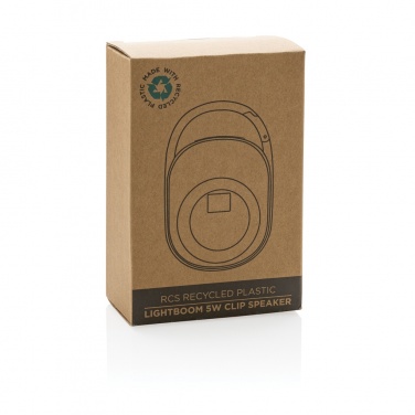Logo trade corporate gift photo of: RCS recycled plastic Lightboom 5W Clip speaker