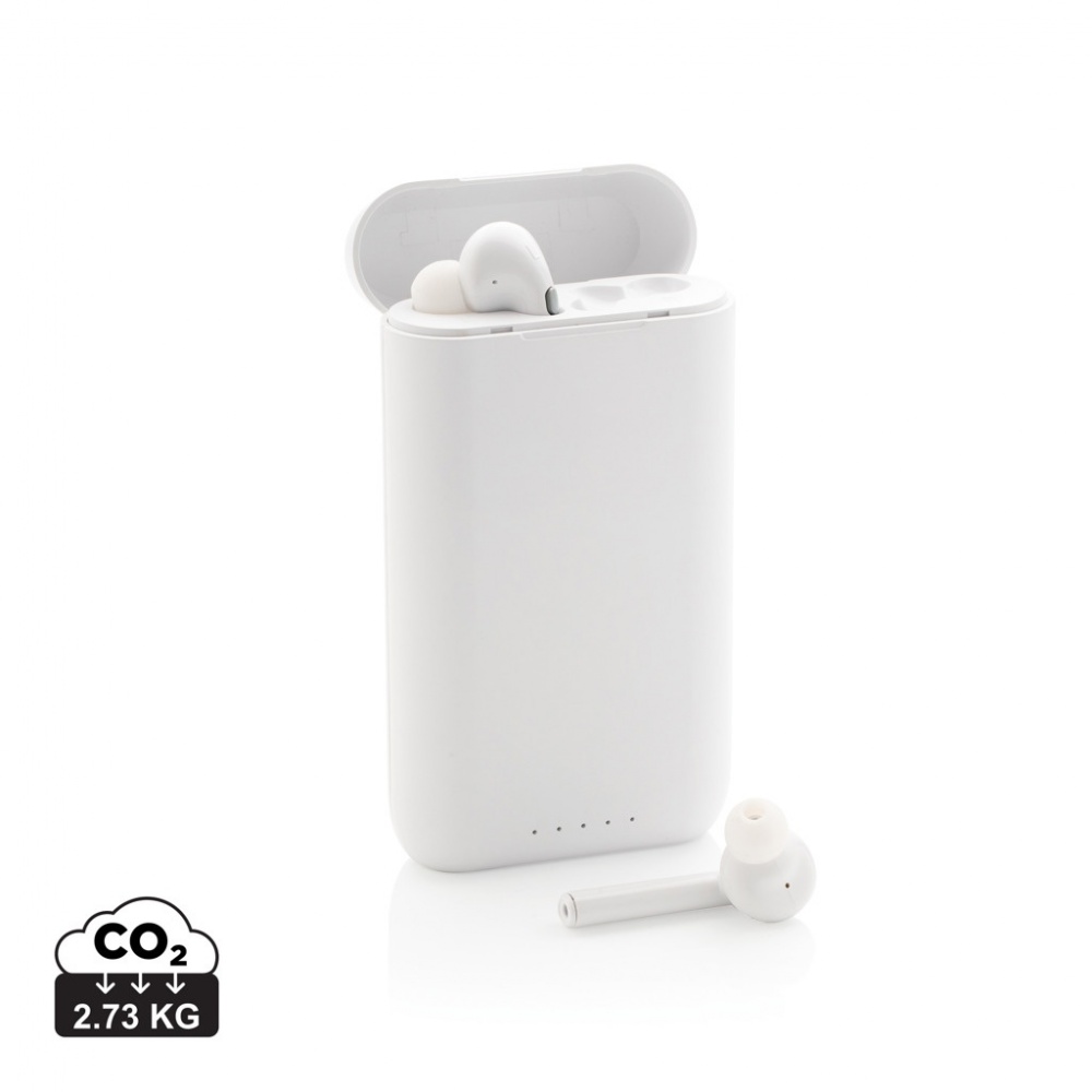 Logotrade promotional gift image of: Liberty TWS earbuds with 5.000 mAh powerbank