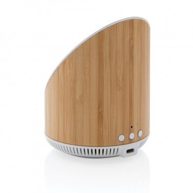 Logo trade promotional merchandise picture of: Ovate bamboo 5W speaker with 15W wireless charger