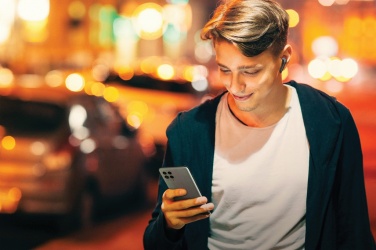 Logo trade promotional giveaway photo of: Motorola IPX5 TWS MOTO buds 85