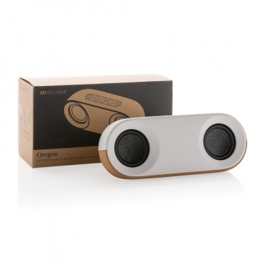 Logotrade promotional gift picture of: Oregon RCS recycled plastic and cork 10W speaker