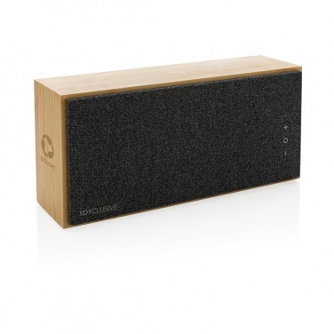 Logo trade corporate gifts picture of: Wynn 20W bamboo wireless speaker